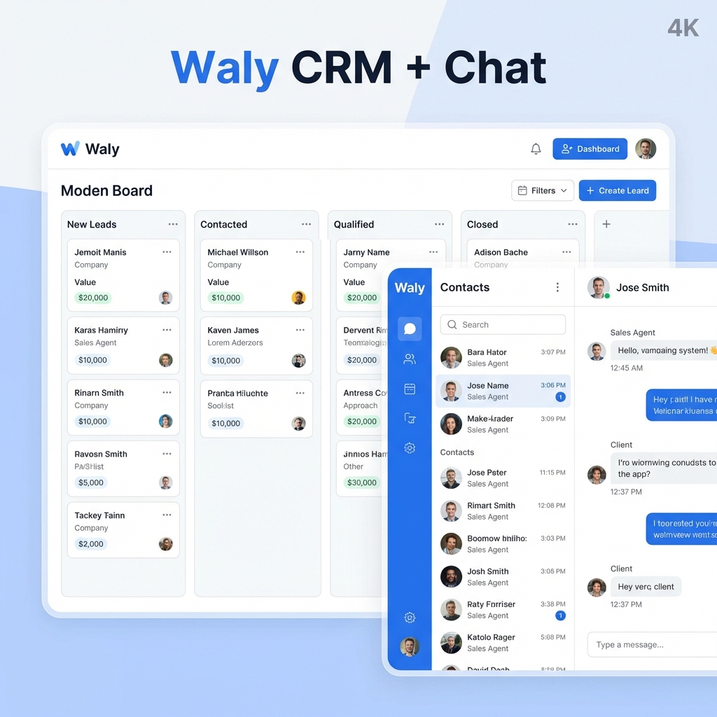 Waly CRM + Chat